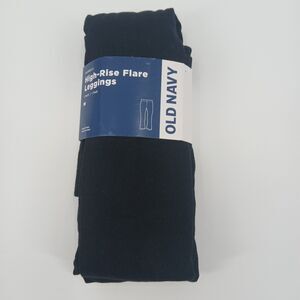 NWT Old Navy High Rise Flare Leggings Women's M Black Athleisure Activewear